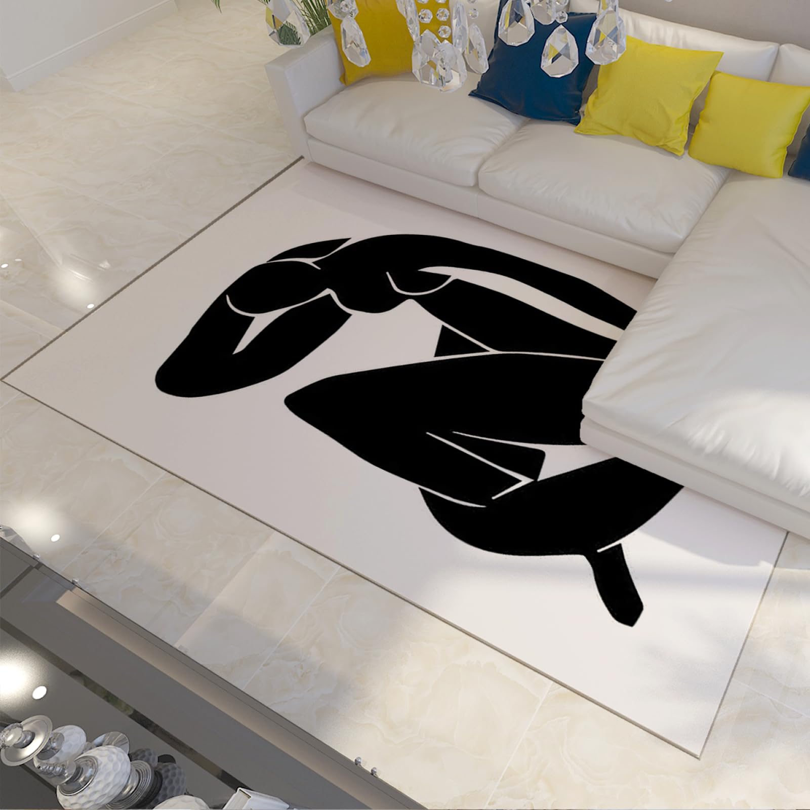 Tapis chambre anti-glisse grand format 60x180cm confort pieds nus