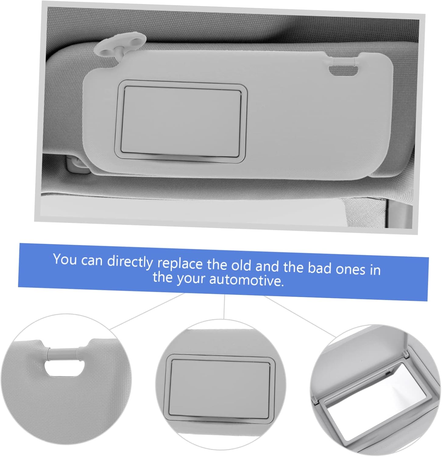 Car Left Side Sun Visor Mirror Driver Side Sunshade for Windshield Car Interior Sun Visor
