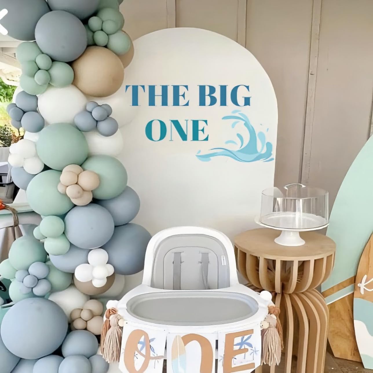 The Big One Wall Decal - Wave Theme For 1st Birthday, Surf Party Decor, Removable Vinyl
