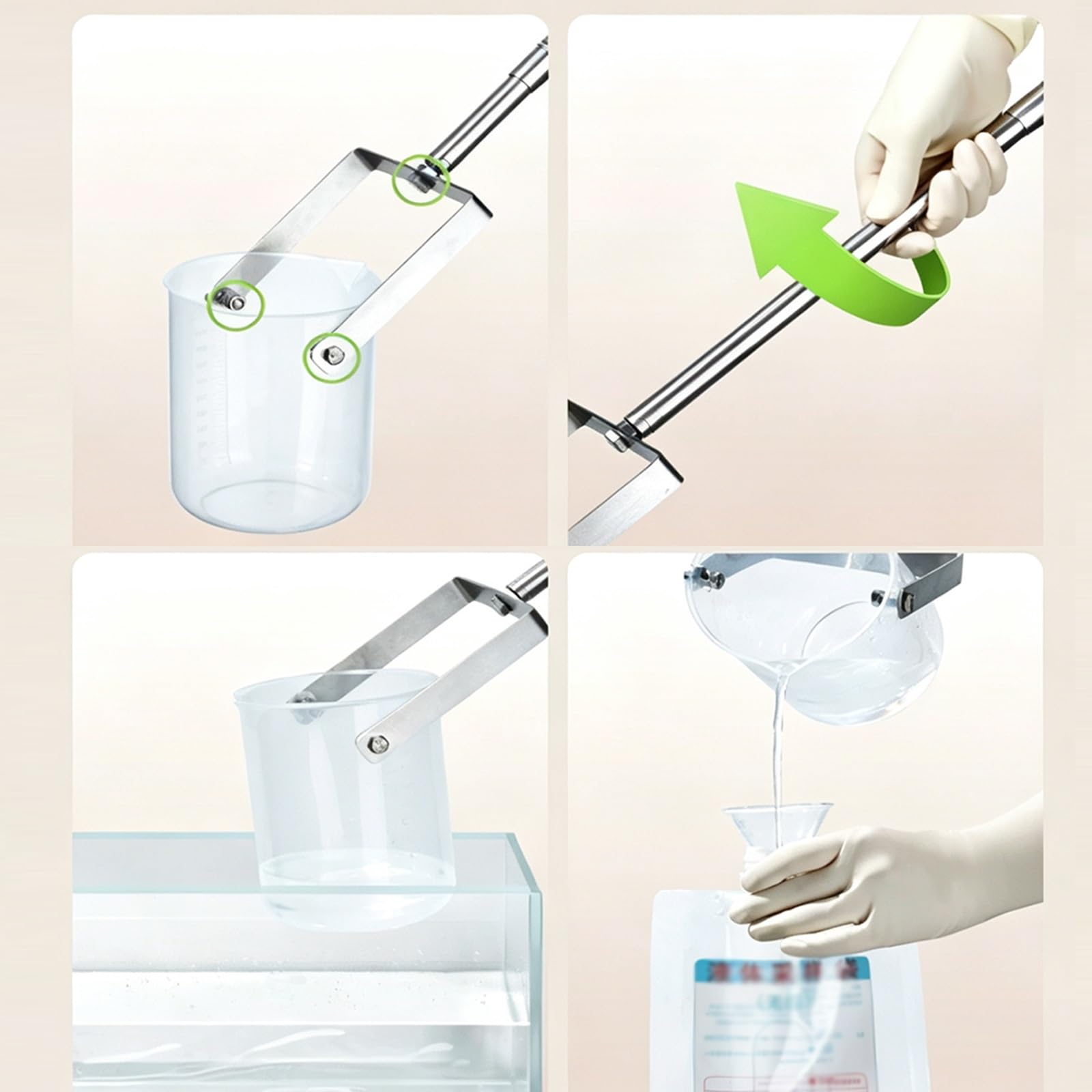 Recolector De Muestras De Agua, Vaso De Muestreo Graduado De Plástico | Muestreador De Agua De Largo Alcance, Varilla Telescópica, Estanques Lagos Ríos Acuicultura(1000ml,1.43-6.0m/4.7-19.7ft)