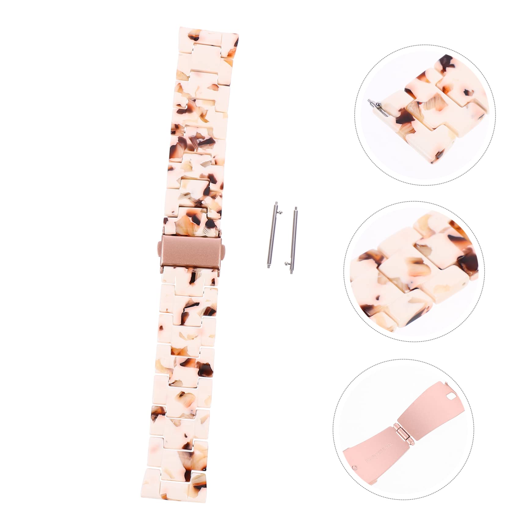 Housoutil Lot De 3 Bracelets De Montre Élégants En Résine De 22 Mm Design Poli À La Main Pour Montre Connectée Confortable À Porter