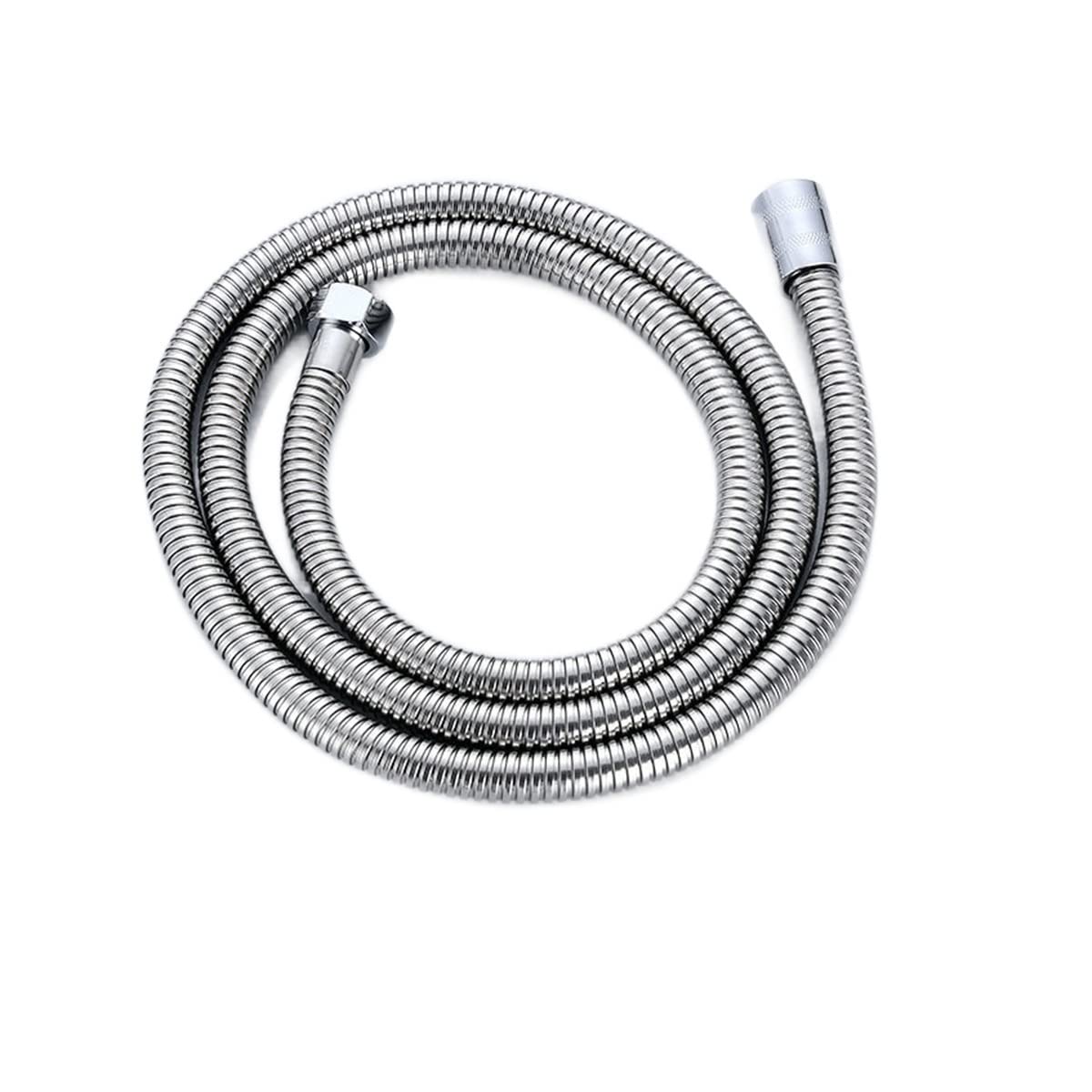 Lkfjnhepf Sliver 1M Shower Hose 1.5M/2M Thicken Shower Hose Stainless Steel General Soft Water Pipe Explosion-Proof Bathroom Accessories(Sliver 1M)