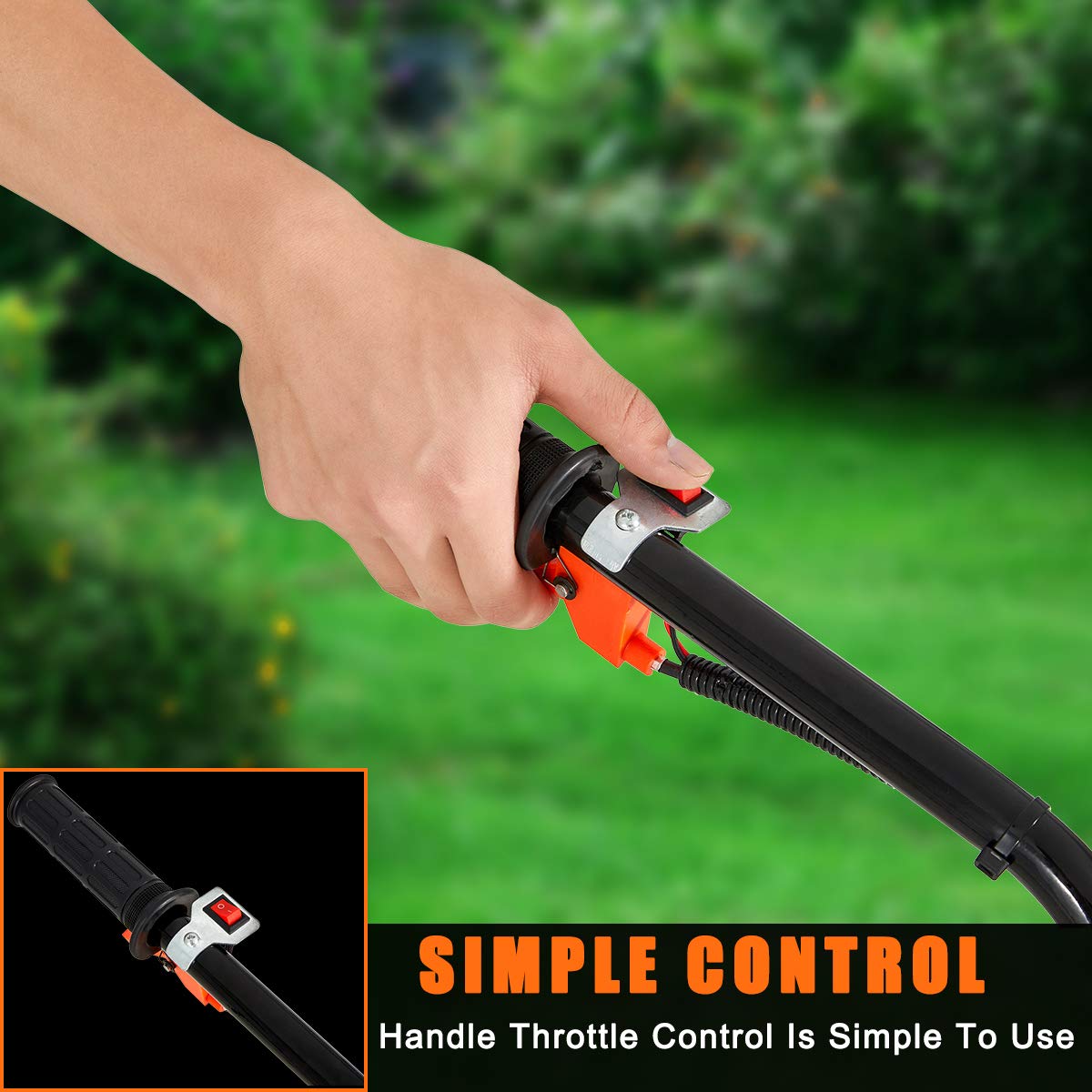 Buy Mini Tiller Cultivator, 52cc 2Cycle Rototiller Gas Powered