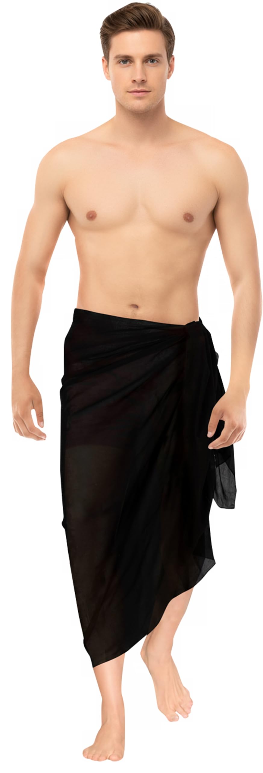 Womens Plus Size Sarong Swimsuit Cover Up Summer Beach Wrap Full Long F-image-25