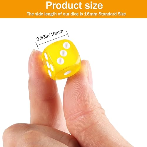 Miniatura 193 de Juego de 36 dados mini de 0.472 in, 6 caras, juego de dados con patrón de perlas, 6 dados estándar para Yahtzee, Bunco o enseñanza de matemáticas