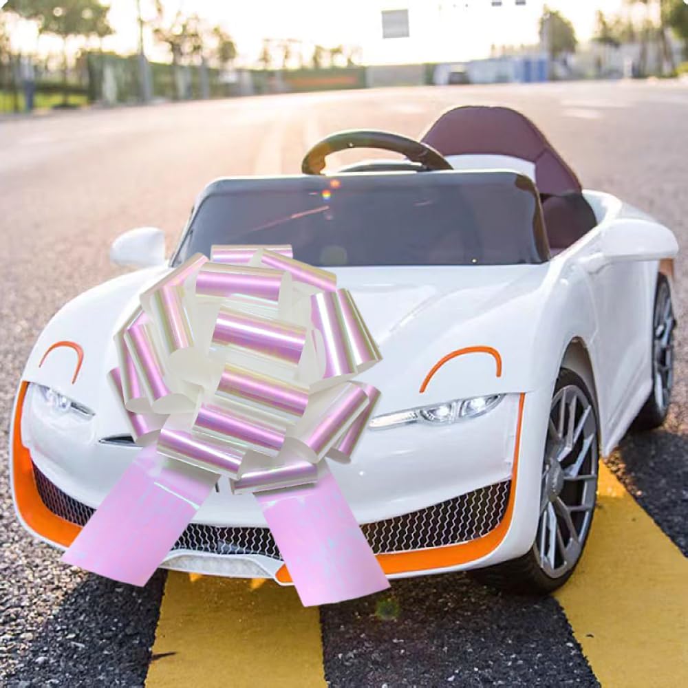 1Pcs 14 Inch Giant Large Pull Bow Big Bow,Great Gift Bow for appliances,Bikes,Table Decorations and Party Events (White) - Image 5