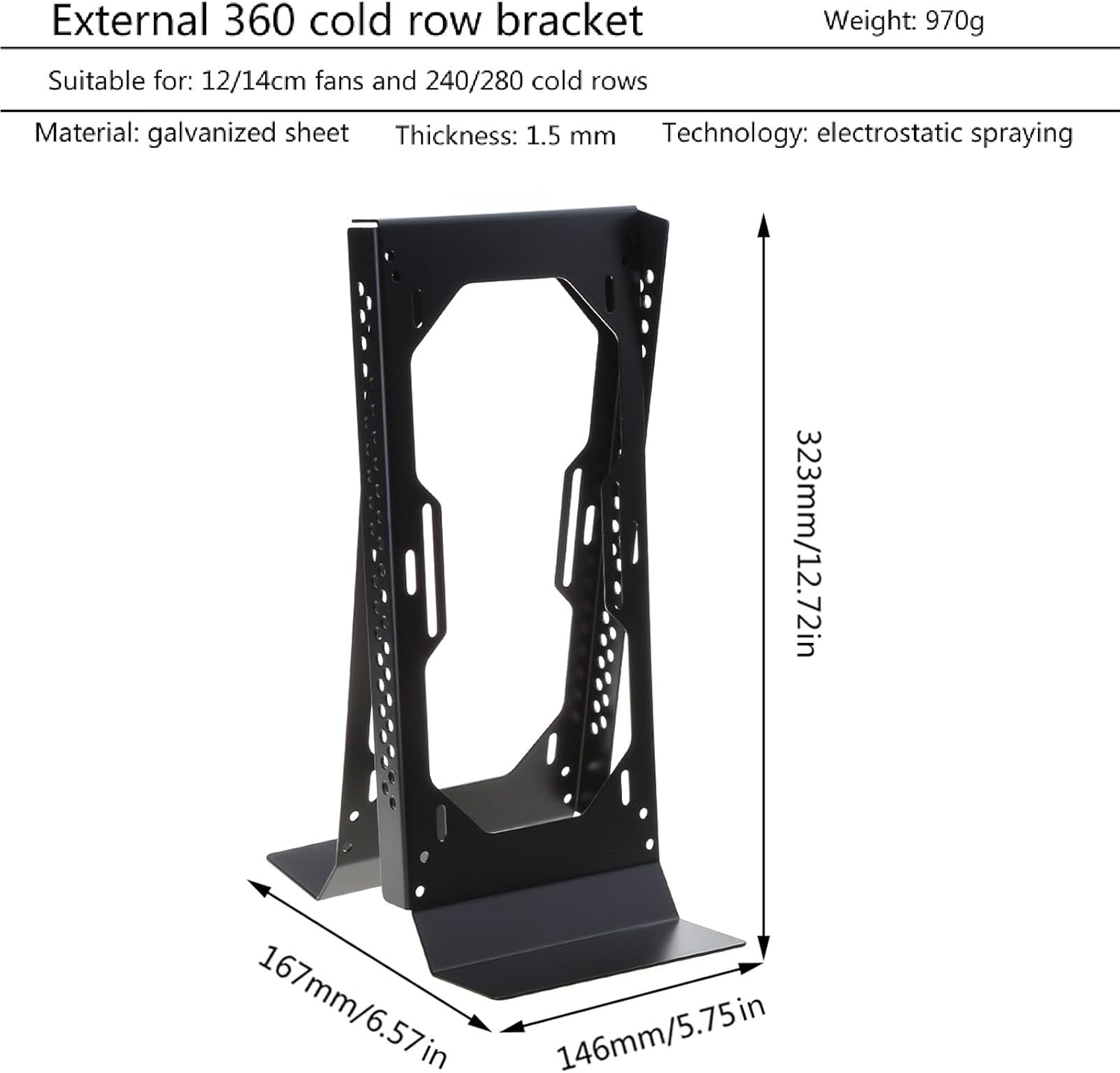 External Water Cooling Dock Bracket for ITX Computer for Case Laptop 240 360mm Radiator Multifunction Stent