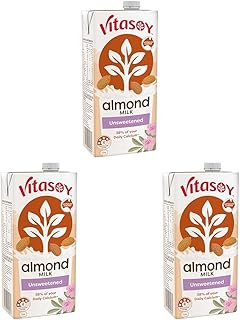 Vitasoy Unsweetened Long Life Almond Milk 1L (Pack of 3)