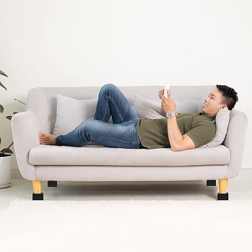 Miniatura 6 de Juego de 8 elevadores de cama rectangulares de 3 pulgadas ajustables para muebles, elevadores de cama, elevadores de cama resistentes con 32