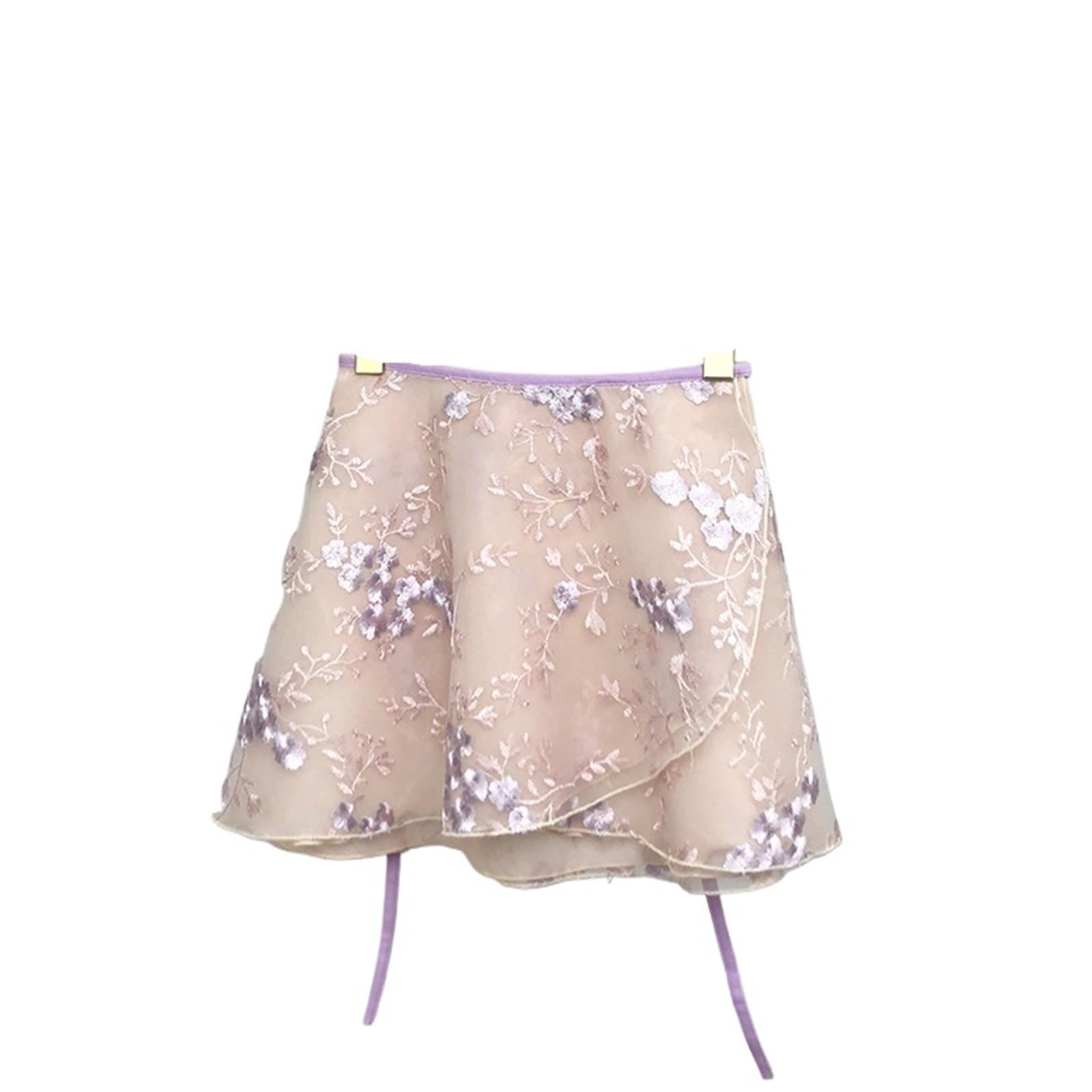 Jupe Courte de Ballet, Grande Fleur, Broderie Double Couche