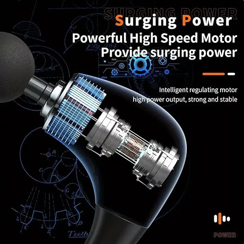 Miniatura 9 de Pistola de masaje, masajeador de espalda para aliviar el dolor de tejido profundo con mango extendido, 0.394 in cuello M-assager, masajeador