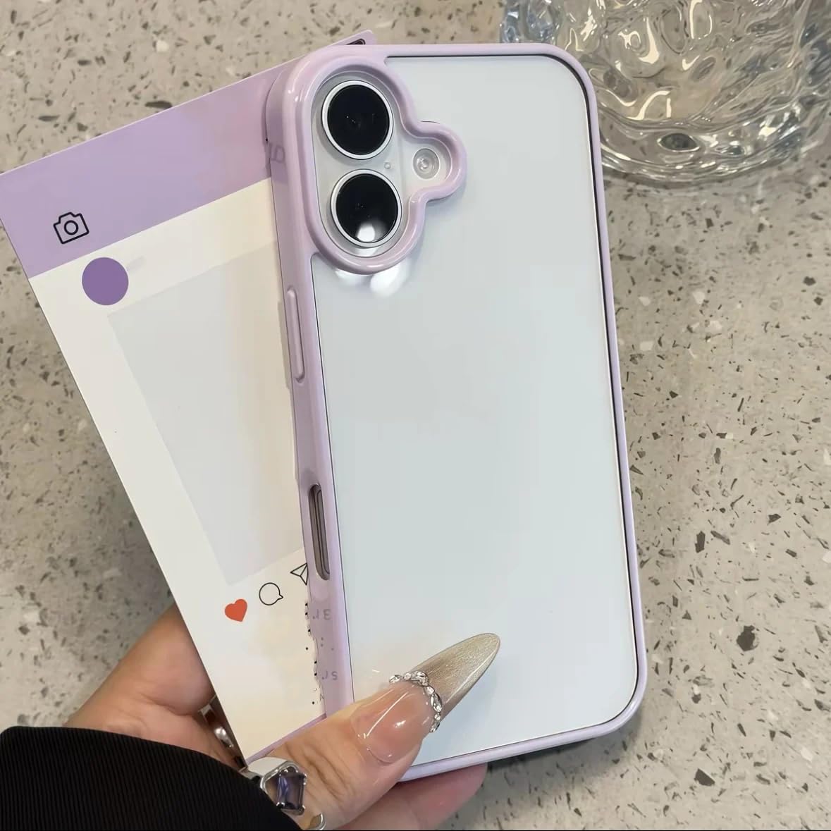 Coque de protection rigide iPhone 11 acrylique couleur bonbon violet - 8