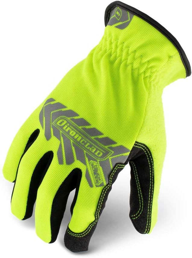 Ironclad Command Utility Work Gloves; Touch Screen Conductive Palm and Fingers, High Dexterity, Slip-On, Performance Fit, Machine Washable, Sized S, M, L, XL, XXL (1 Pair) (Small, Hi-Viz Orange)