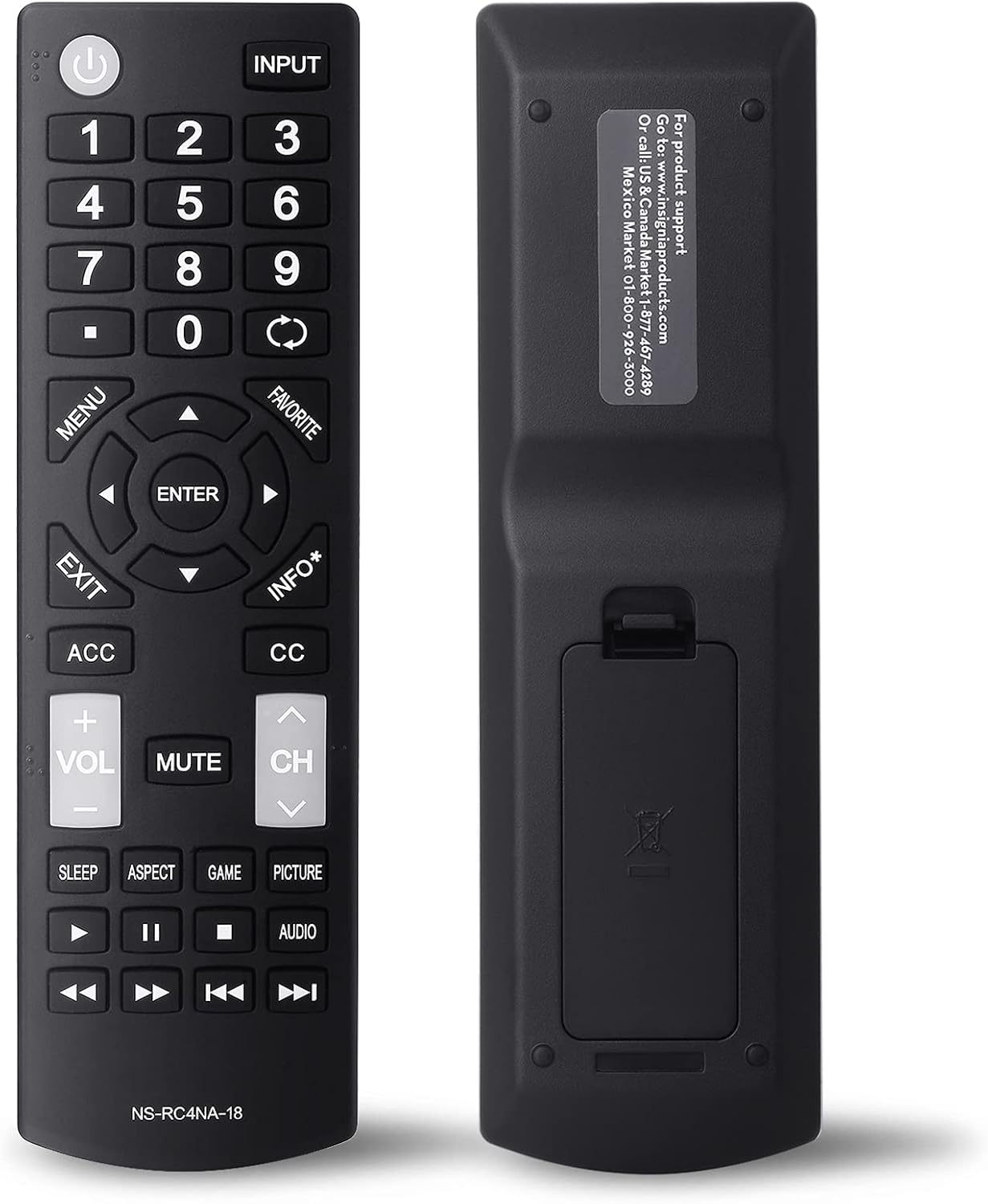 Replacement Remote Control Fit for Insignia LED LCD Smart TVs - Not for Fire & Roku TV