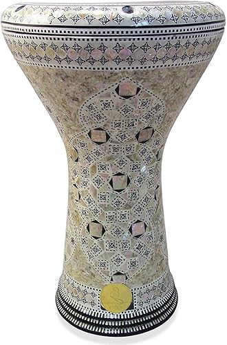 Miniatura 27 de ¡Nuevo! Gawharet El Fan Classic - Percusión de tambor Darbuka de nácar de 17 pulgadas (MIzar)