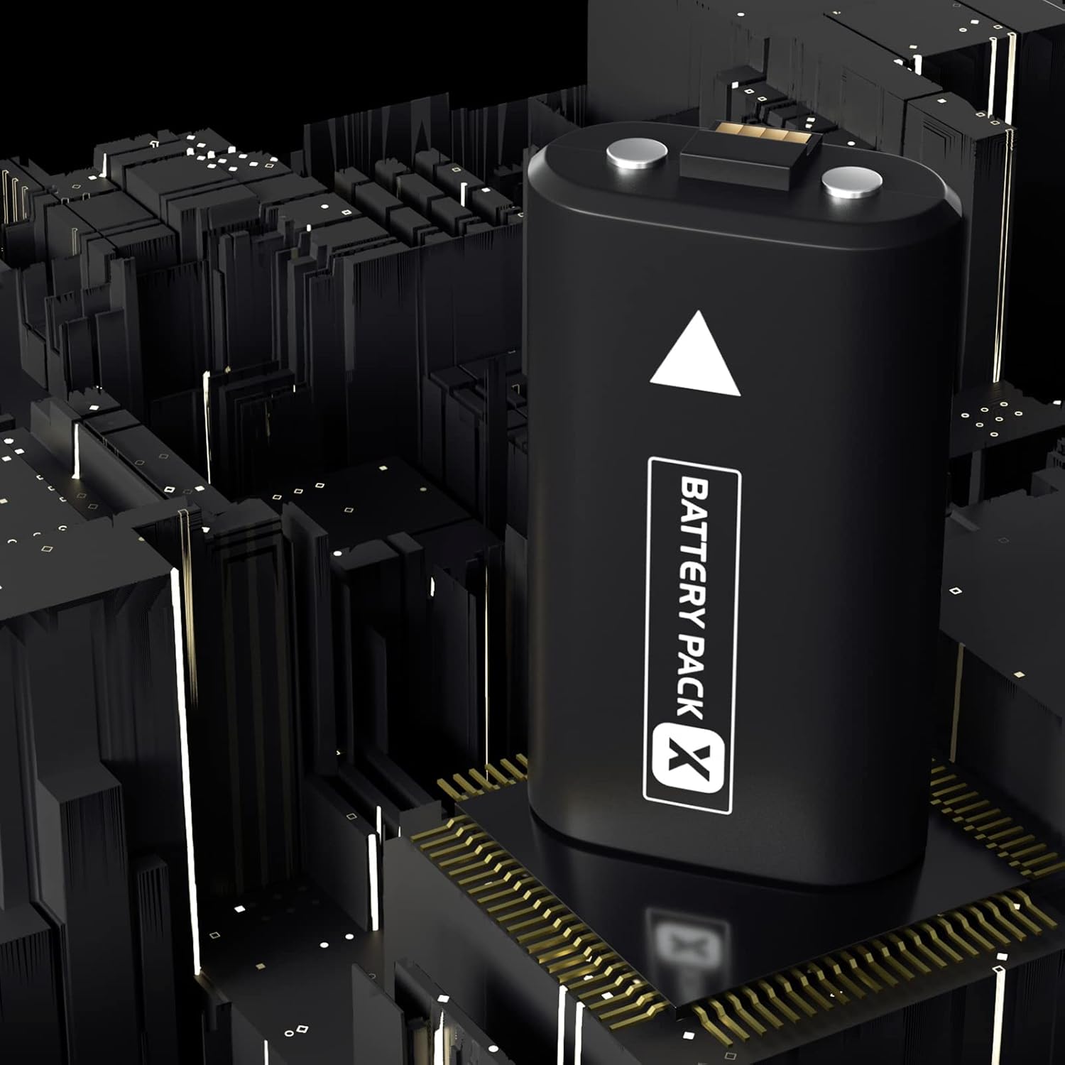 2 Pack Xbox One/Series Rechargeable Battery Pack, 1400mAh Xbox Battery for Xbox One/One S/One X/One Elite/Xbox Series S/Series X Controller (Black)