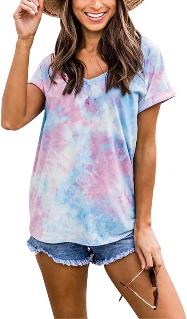 レディース ｔシャツ 通販 激安 レインボー グラデーション 半袖 カジュアル 大きいサイズ にじ 韓国 アイテム ゆったりトップス ファッション