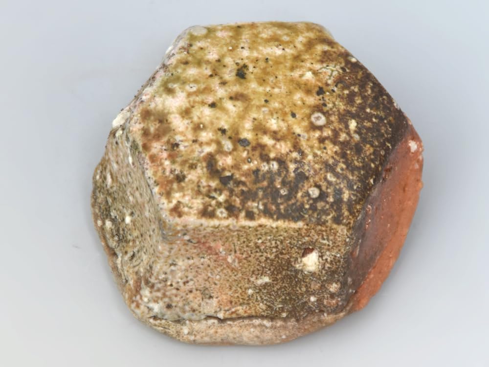 古谷道生（造）伊賀ガラン 面取香合 伽藍 共箱 茶道具 香道具 陶磁器