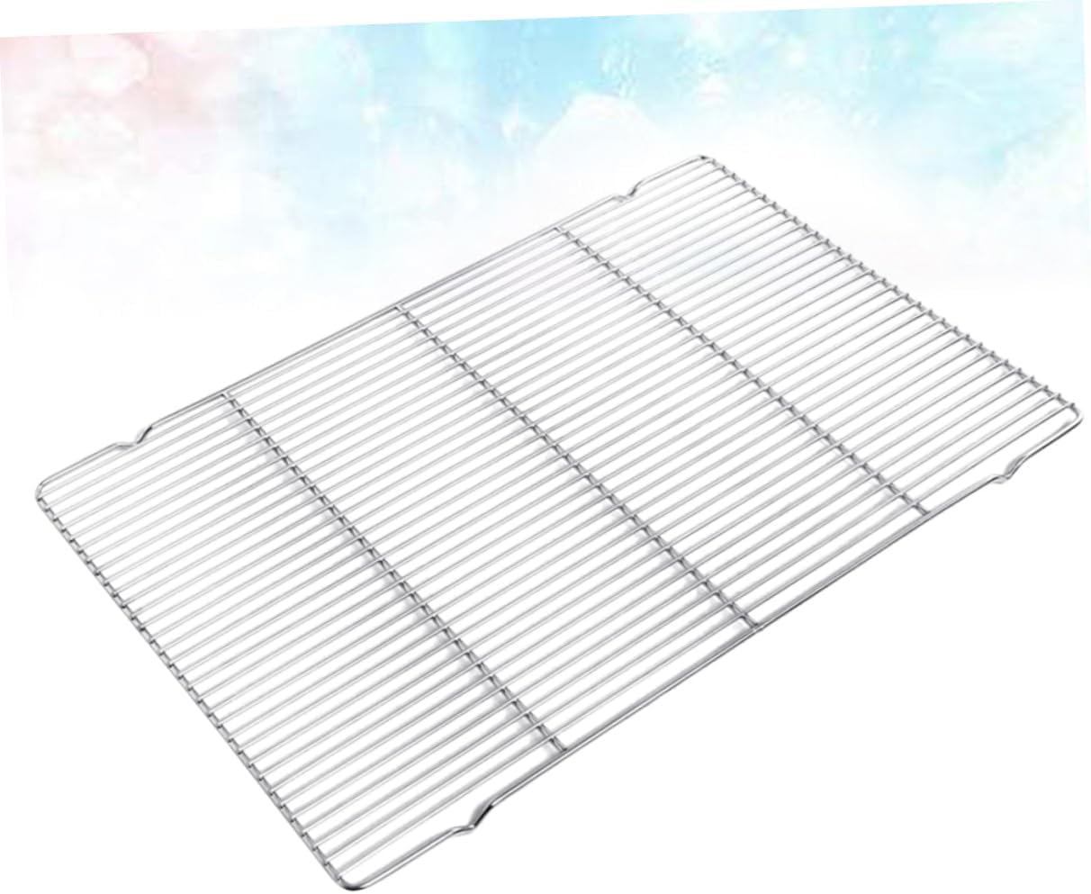 1pc Stainless Steel Bbq Grill Rack Multi-purpose Baking and Cooling Pan Barbecue Net for Outdoor Cooking for Cakes and Bread for Home and Camping Use