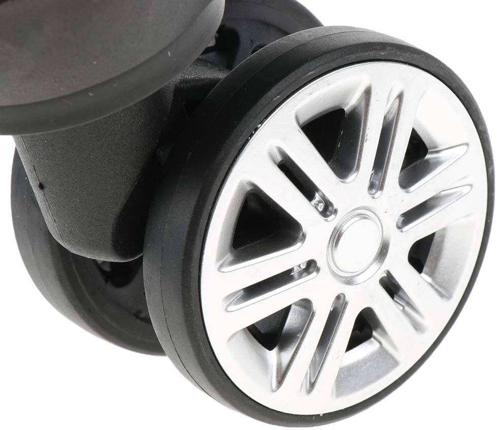 Spinner Caster,Swivel Wheels Replacement,1 Pair A09 Luggage Dual Roller Mute Wheels Suitcase Directional Casters3