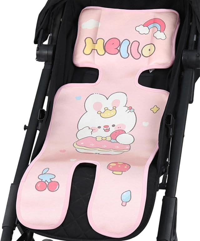 Cuscino refrigerante per passeggino – Rivestimento estivo traspirante | Cuscino per sedile rinfrescante in seta di ghiaccio traspirante 3D 73x33 cm Riduzione del sudore Misura universale per passeg