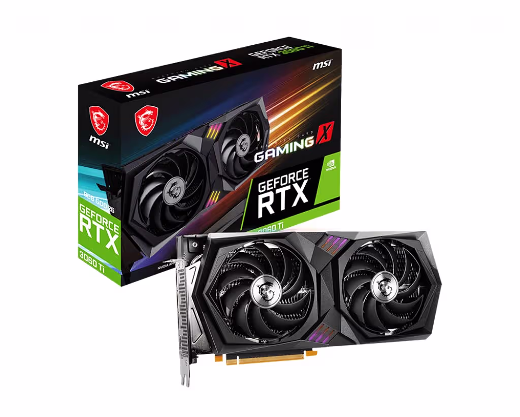 MSI RTX 3060 TI Gaming X Grafikkarte Schwarz GeForce RTX 3060 Ti GAMING X 8G LHR