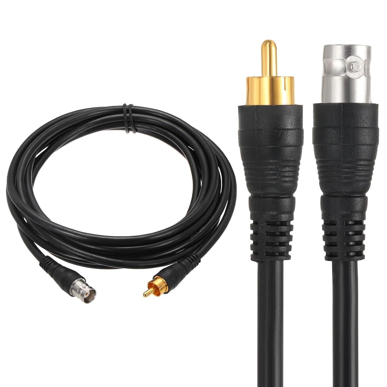 MECCANIXITY BNC Female to RCA Male Coaxial Cable 10FT 75-Ohm Camera Cable Cord for DVR CCTV Camera Security System Monitor Video(Black)