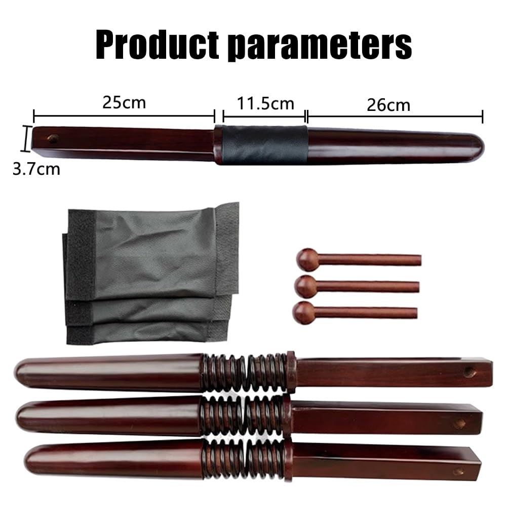 DYK&NX Wing Chun Wooden Dummy Accessori, Accessori per Allenamento Kung Chun, Wooden Dummy Training Target, con Bracci A Molla, Adatto per Fori da 1,5 Pollici * 1,5 Pollici (Grey : 3)