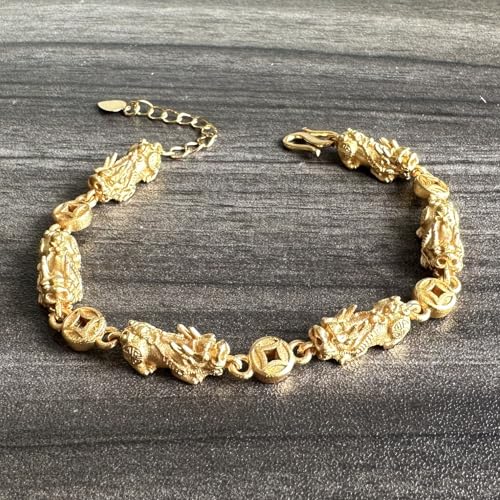 Fashion 18K Gold Plated Feng Shui Adjustable Wristband Pi Xiu Link Chain Bracelet3