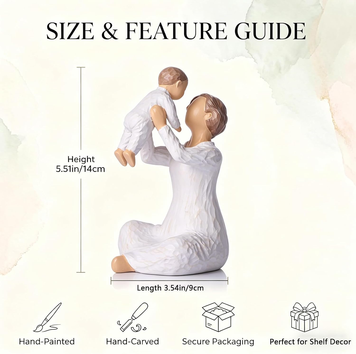 Grandma Gifts,Grandma Birthday Gifts for Women,Gifts for Grandma,First Time Grandma Gifts,Grandmother Gifts for Christmas,Grandmother Grandson Grandkids Resin Figurines Statue Gift Ideas (White)