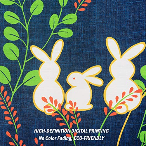 Ligicky Japanese Doorway Curtain Noren Cute Rabbit Under Moon Decoration Blue 33X59Inch #TOP3