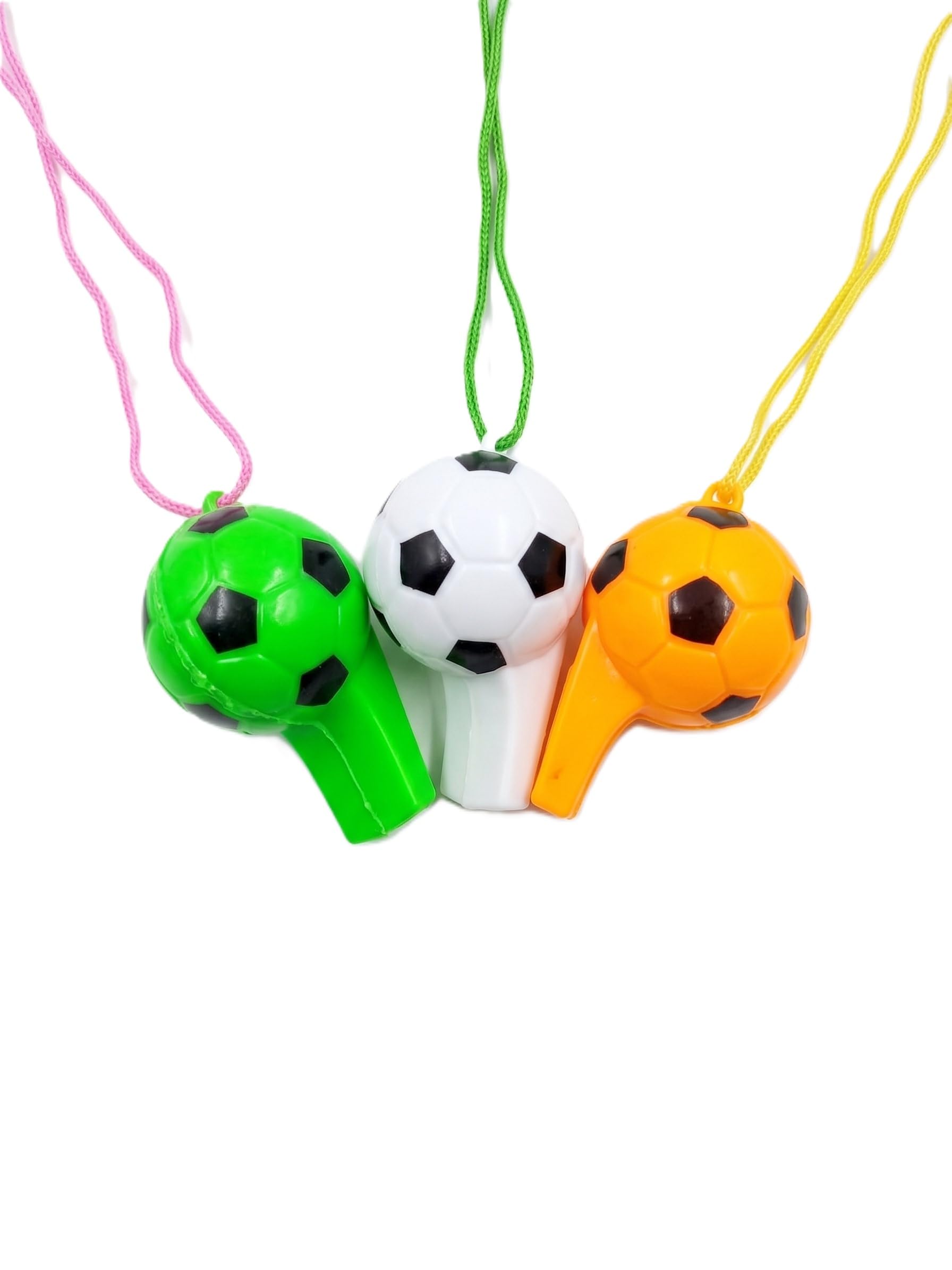 Football Shape Plastic Whistle with Neck Cord for Sports, Coaching, School Activities and Outdoor Games, Pack of 3-image-14