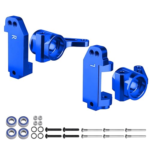 Kit de bloques de dirección delantera de aluminio y bloques de ruedas con rodamientos de bolas, piezas para 110 Traxxas Slash 2WD Stampede Rustler