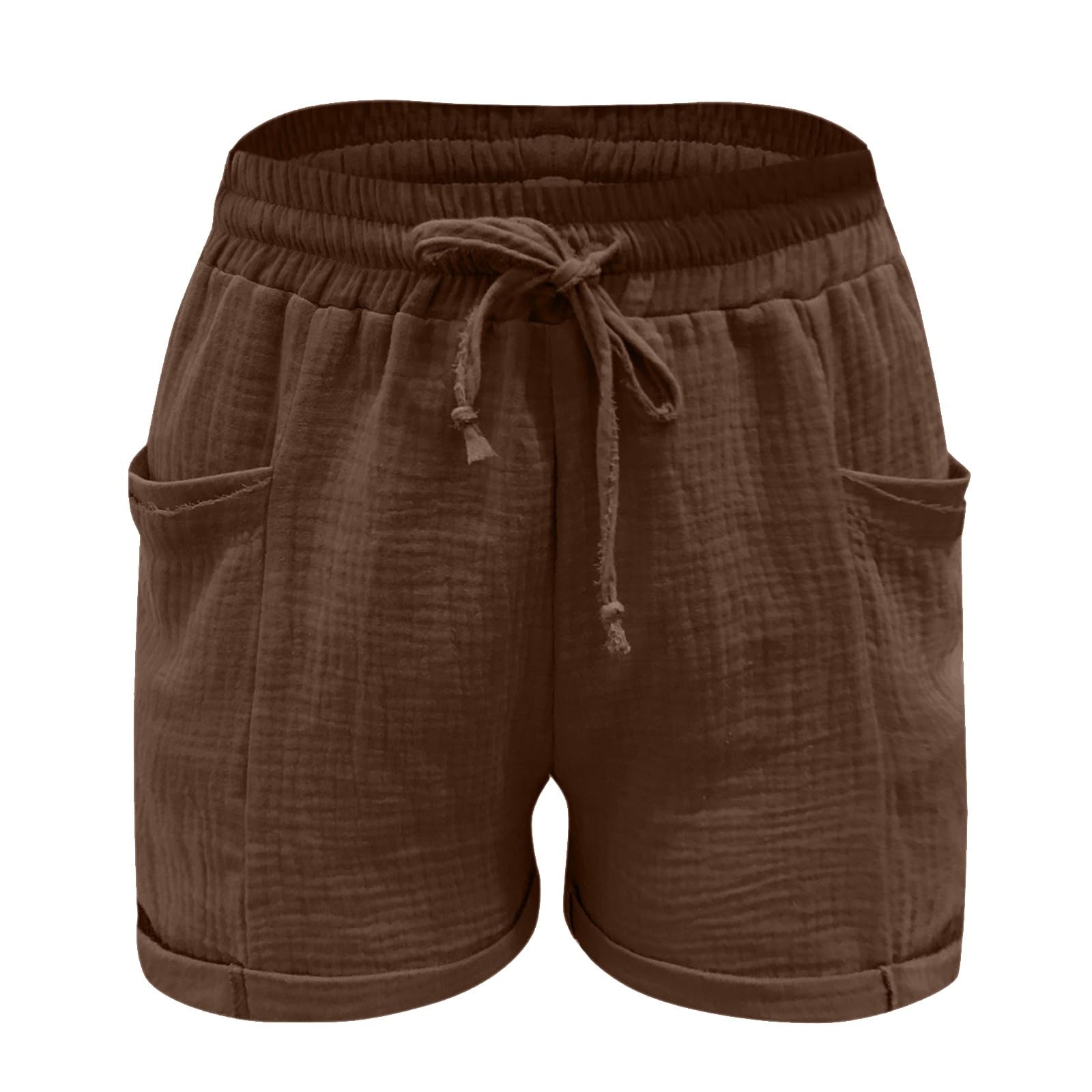 Generico Pantalon tendance décontracté taille haute jambe droite sport décontracté ample short pantalon polaire