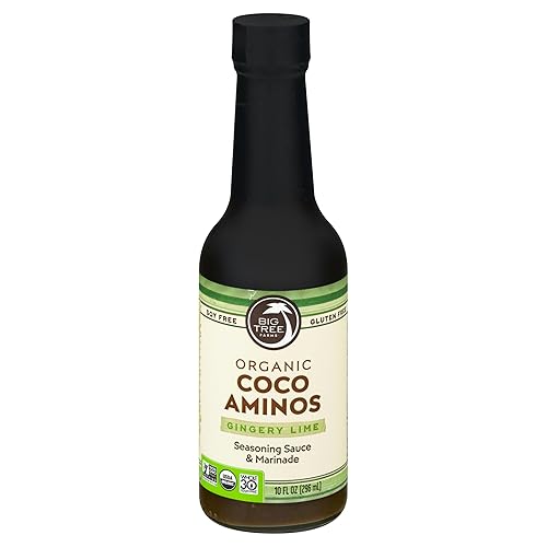 B.ig Tree Farms Coco Aminos Jengibre Lima 10 fl oz (Paquete de 6)