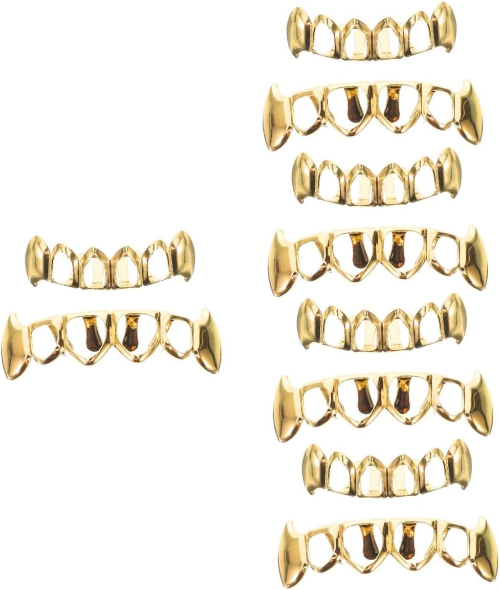 GALPADA Gold Braces Tooth Gemstone Jewelry Filler Bristles Props Poster Smile Grills for Your Removable Grills