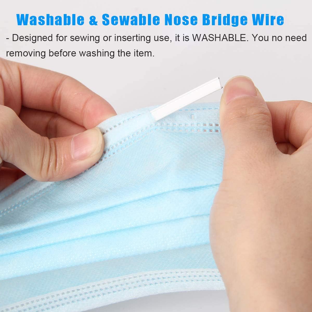 100 PCS Plastic Nose Bridge Wire for Face DIY Making, Washable Double Wire Nose Bridge Strips, 10CM Flat Nose Wire Clips Adjustable Plastic Pieces Strips Straps for Face DIY Making