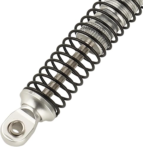 Miniatura 29 de Amortiguadores de aluminio de 2.323 in, amortiguadores de aceite roscados largos para 1/18 RC Crawler TRX4M TRX4-M Piezas de actualización (rojo)