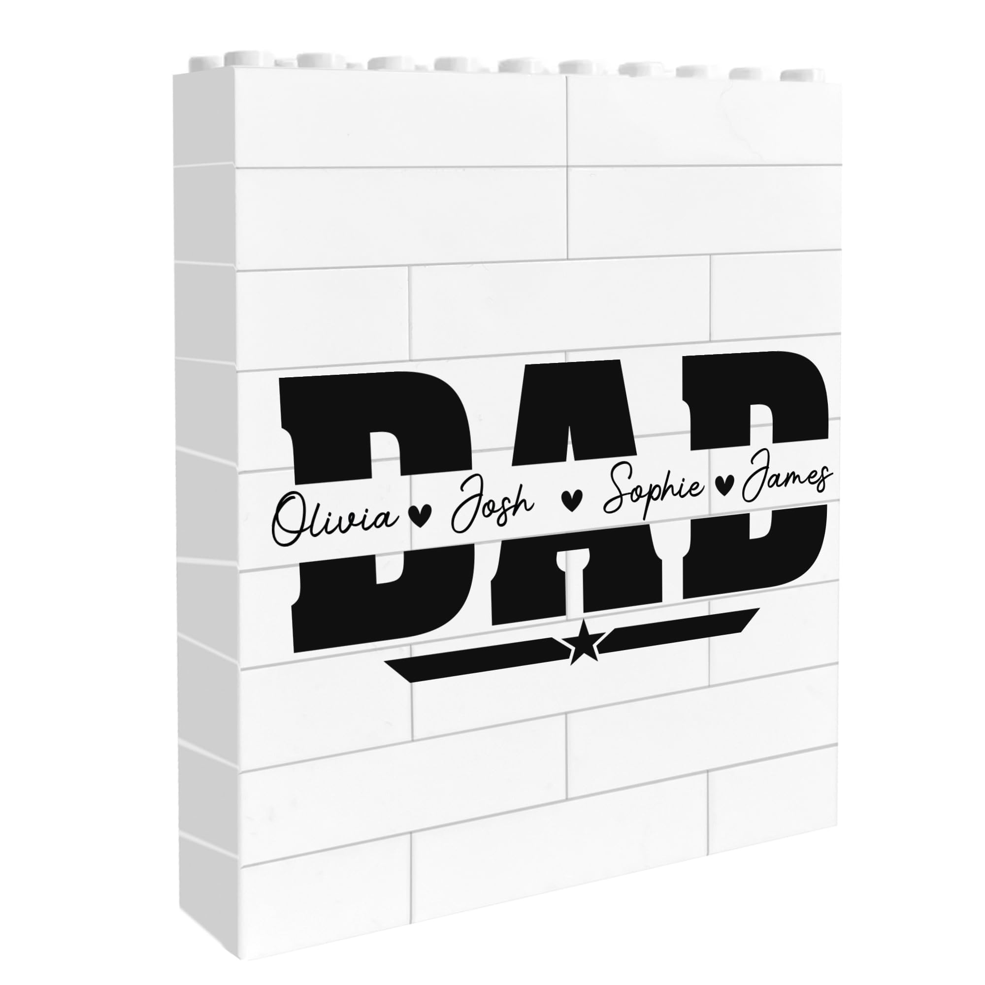Star Online Dad Name Personalised Gifts For Dad Custom Buliding Block Brick Fathers Day Present For Him Grandad
