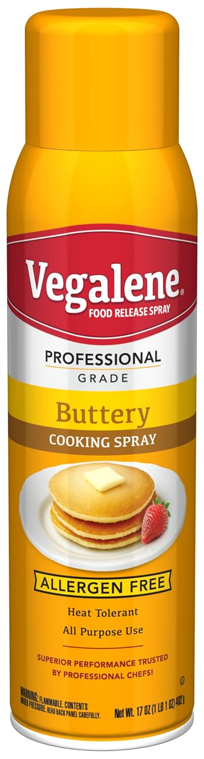 Vegalene Buttery Cooking Spray, 17oz Aerosol, 6-Pack
