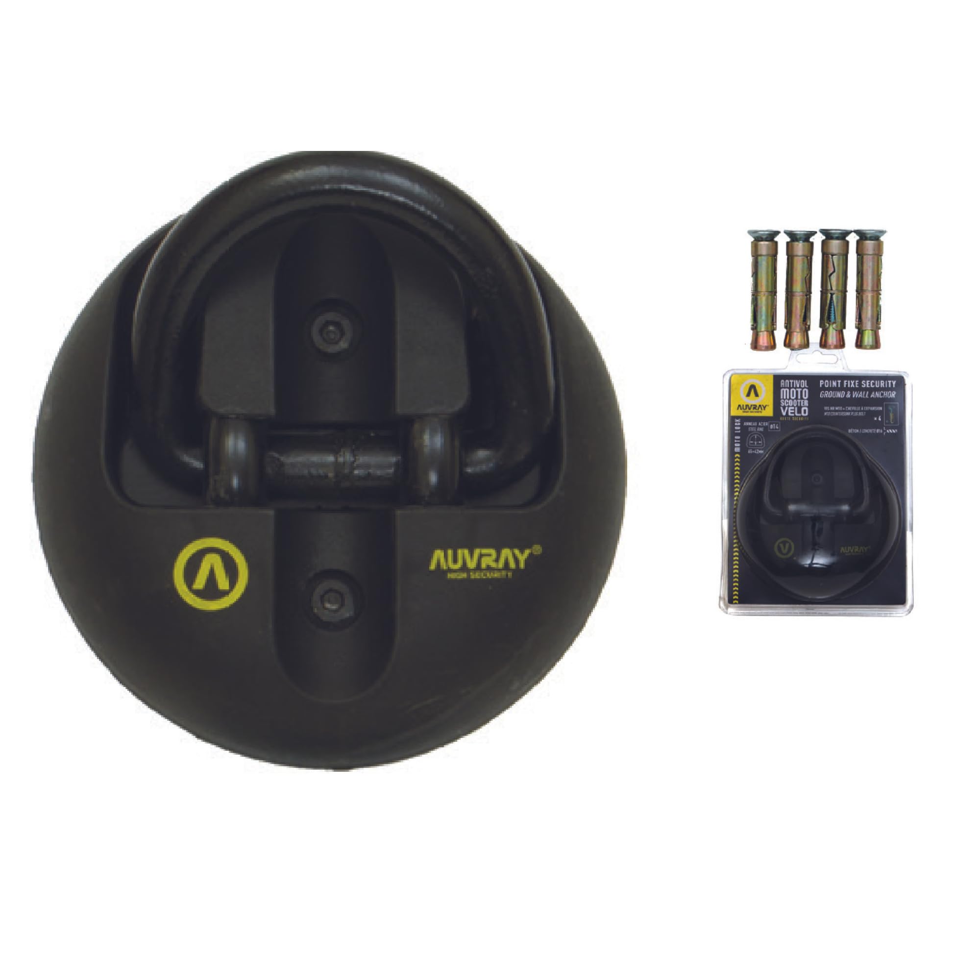 AUVRAY ANTYkradzieżowa kotwica system 65x42 mm DIAM 14 mm (książka z zestawem montażowym)