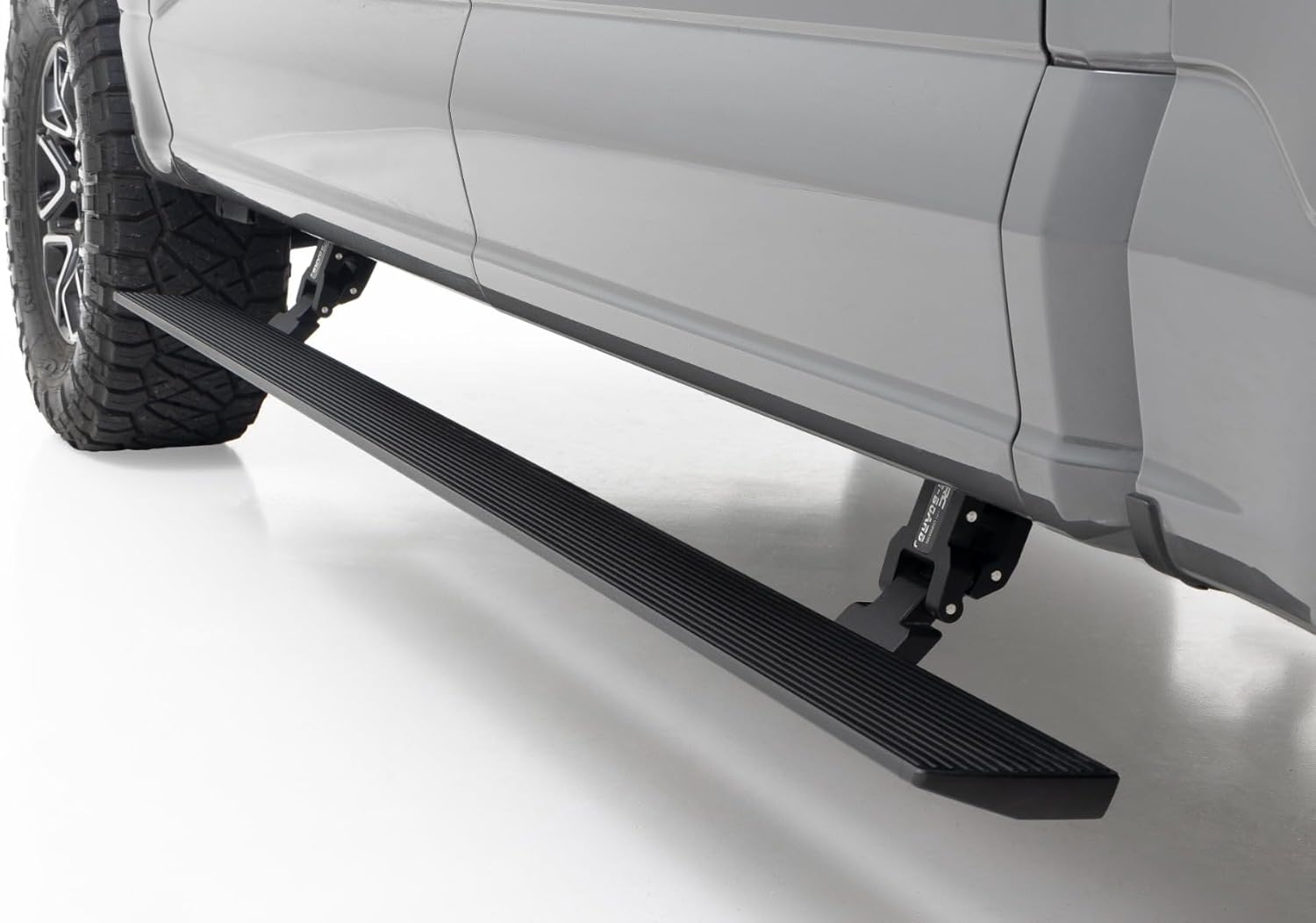 Rough Country Power Running Boards with LED Step Lights for Ford F150 Lightning/250/350/Raptor Super Cab (2015-2024) - Dual Motor Electric Powerstep Board & Retractable Truck Steps