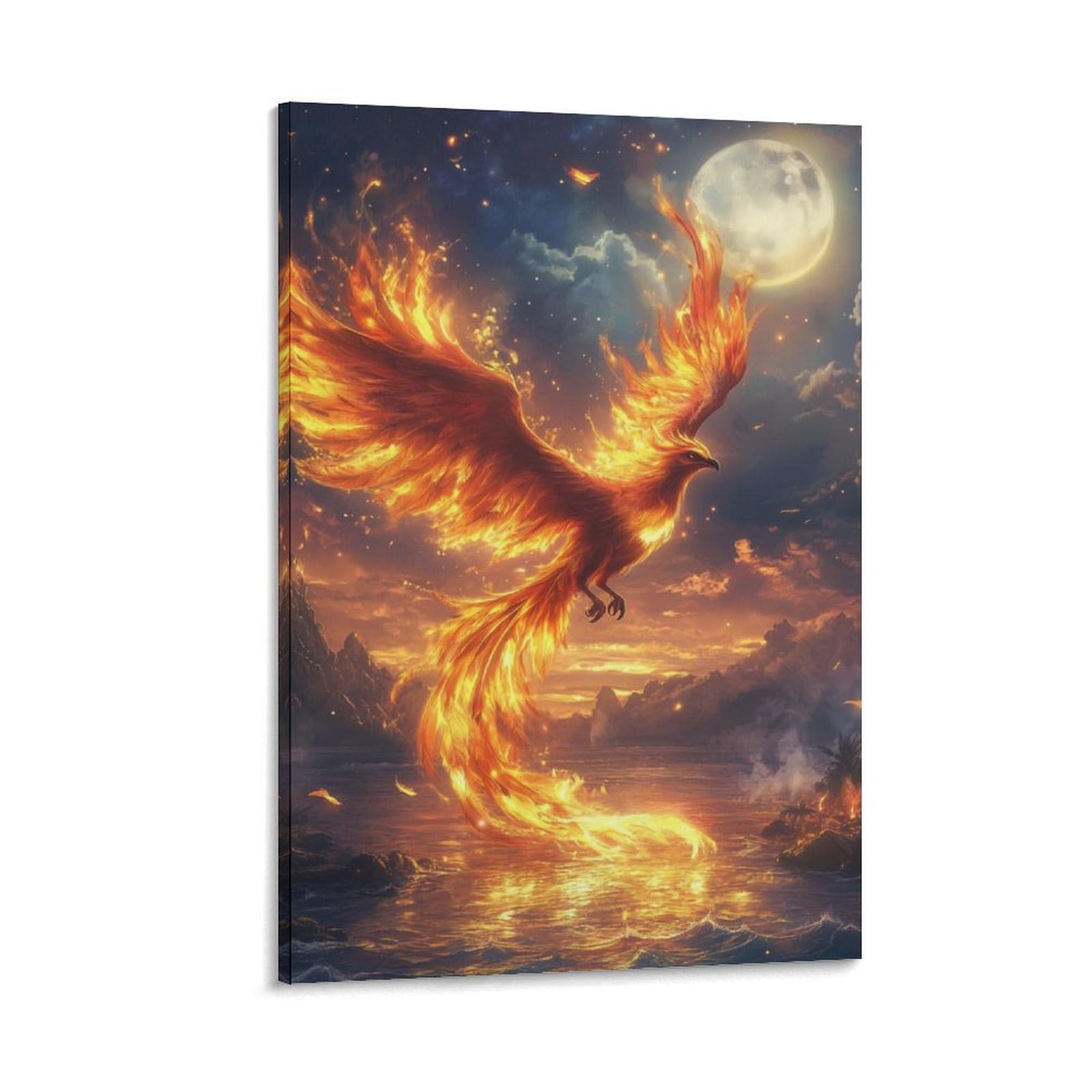 DHBANEIOK Phoenix Print, Canvas Wall Art, Pictures for Living Room And Bedroom, Prints for Special Occasions 24x36inch(60x90cm)