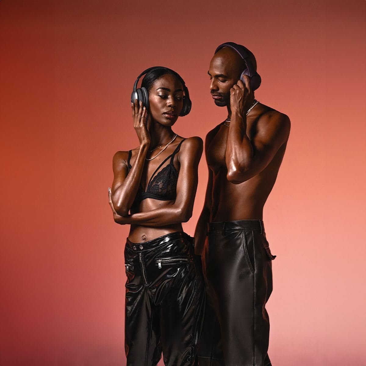 Side view of STF Soar headphones showing control buttons