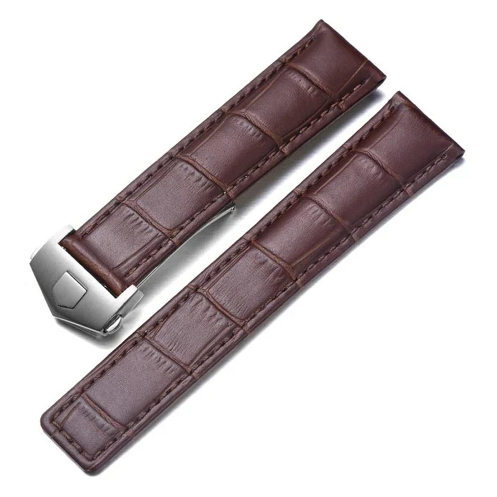 Genérico NASUNJIA Correa De Cuero Genuino De 20 Mm, 22 Mm Y 24 Mm Compatible Con Relojes Carrera Monaco, Pulsera Negra Y Marrón.