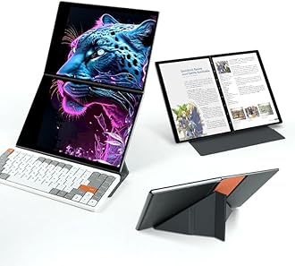 Ruchonin 2-in-1 13.5" 2.5K Dual Screen Touch Laptop 12th Gen CPU Alder Lake-N N100 Win 11 Home 16GB RAM 1TB SSD (Gray)