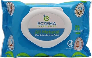 Eczema Flare Wipes® - All-Natural Fast Acting Eczema Relief, Anti-Itch, Reduces Inflammation & Protects Skin Barrier, Soothes & Prevents Future Flares, pH-Balancing, Convenient On-The-Go Solution 72ct
