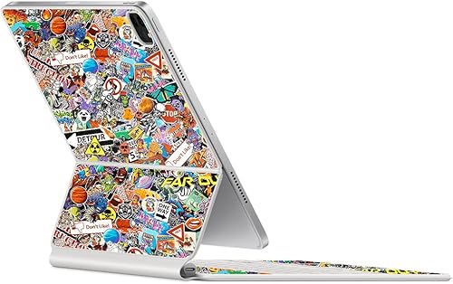 Vista 61 de SopiGuard Skin for 2021 Magic Keyboard Case 12.9 - Adhesivo de vinilo de precisión de borde a borde superior, teclado y panel trasero (gris carbono)