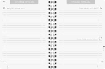BRUNNEN School Diary '25/'26 Grey Marble | A6, Plastic