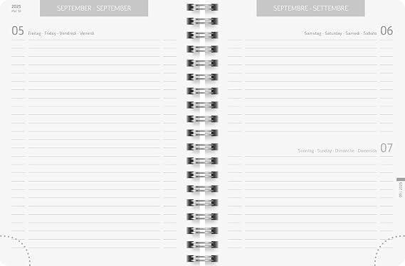 BRUNNEN School Diary '25/'26 Grey Marble | A6, Plastic
